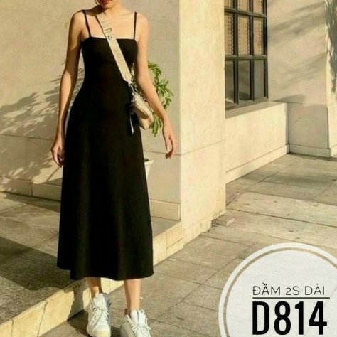 Đầm big size hai dây dáng dài từ 60kg-90kg