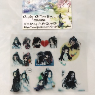 Sticker ma đạo tổ sư trang trí resin
