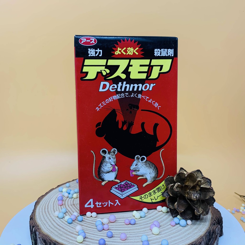 Thuốc Diệt Chuột Dethmor Nhật Bản Hộp 4 Khay Hàng Nhật Nội Địa Maneki
