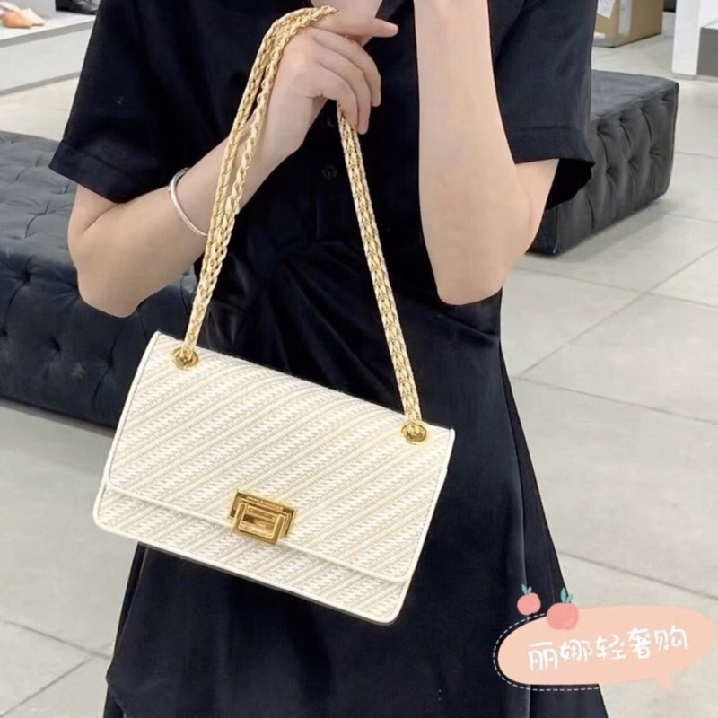 Túi CNKa khoá vuông size 22 cm hàng chuẩn xuất dư bản đẹp
