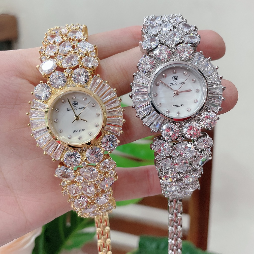 NEW ARRIVAL - Đồng hồ nữ royal crown đính đá sang trọng , full diamond