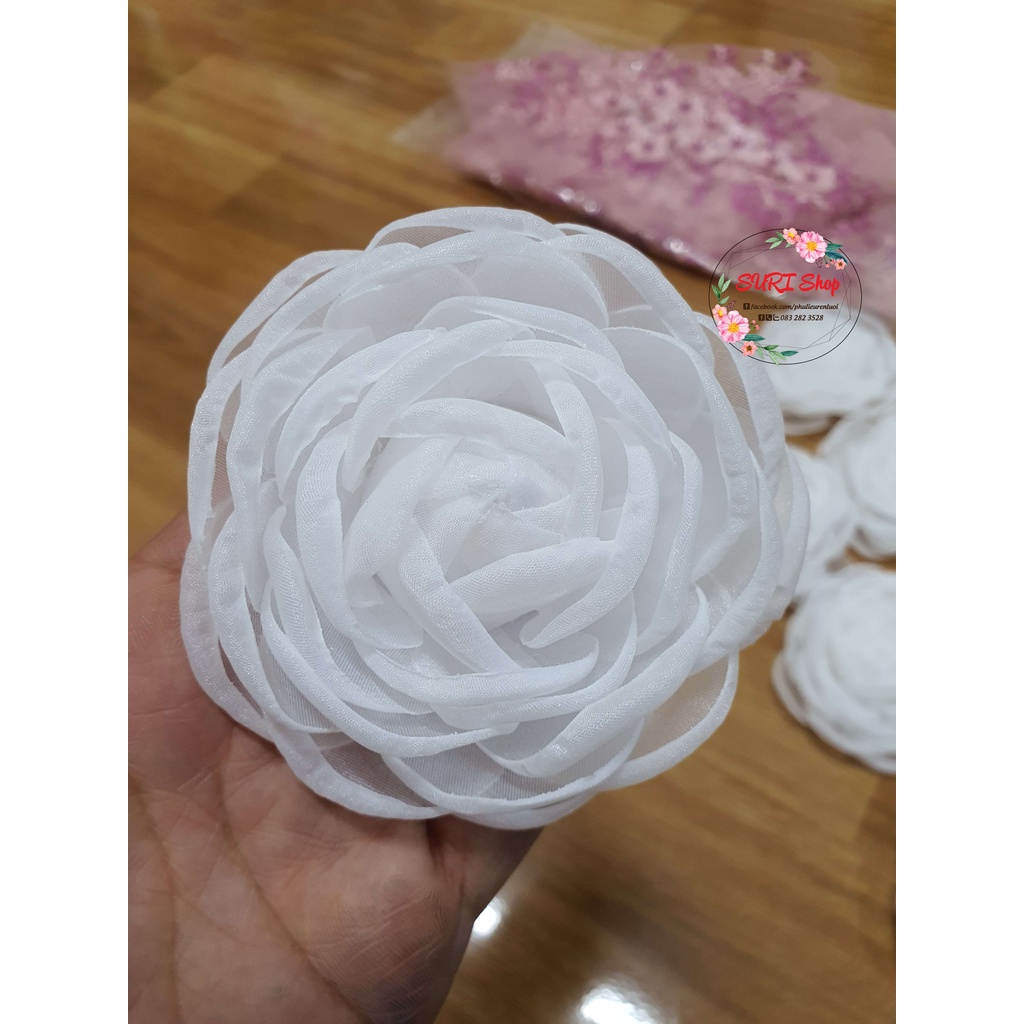 HOA VOAN CÀI ÁO 8cm