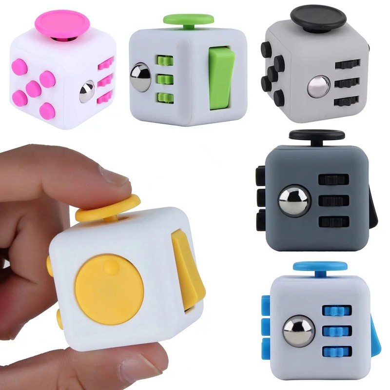 Magic Fidget Cube For Games Infinite Cubes Anxiety Stress Relief Attention Decompression Plastic Focus Fidget Toy Gaming Dice Toy for Children Adult Kids Gift