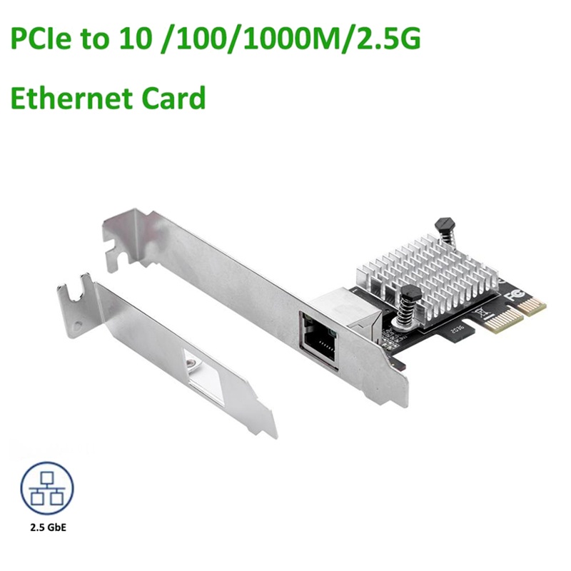Card Mạng Gigabit PCIEx1 2.5G Kèm 1 Cổng 2500Mbps PCIe 2.5Gb RJ45 LAN Thẻ