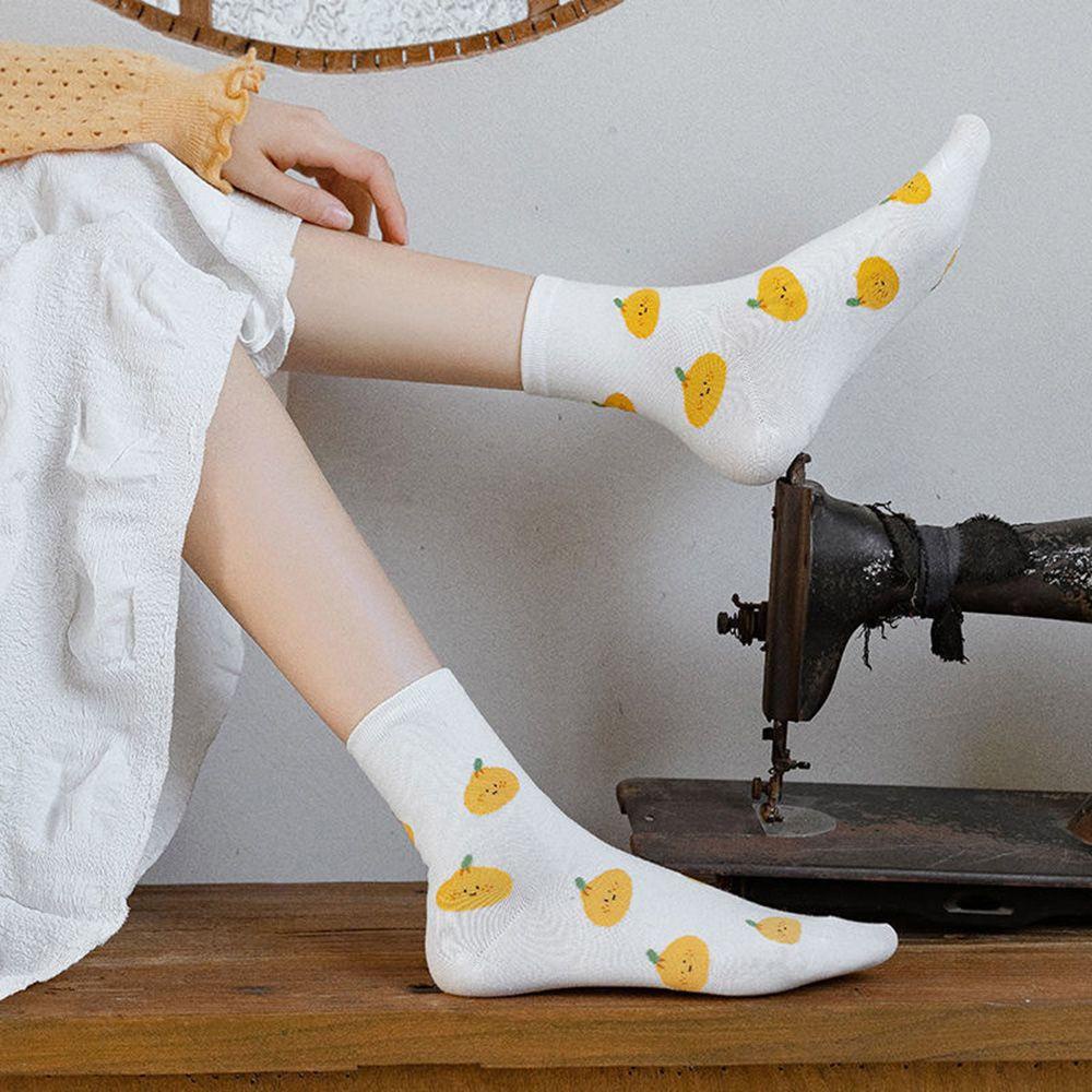 UPSTOPVN Đôi Vớ Cotton Thấm Hút Mồ Hôi Họa Tiết Sọc Caro Thời Trang Cho Nữ
