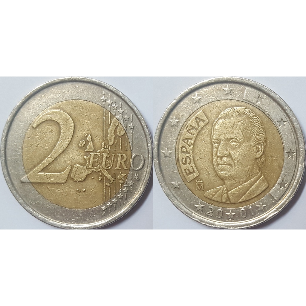 Đồng xu 2 Euro Tây Ban Nha  1999-2006