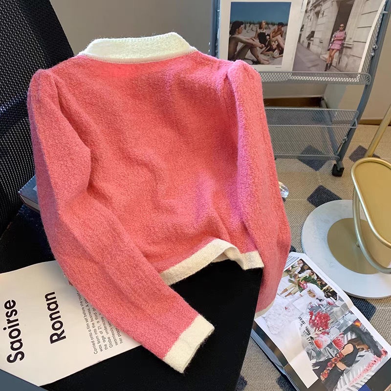 Áo Khoác Cardigan Dệt Kim Tay Dài Dáng Ngắn Thời Trang  tao bao
