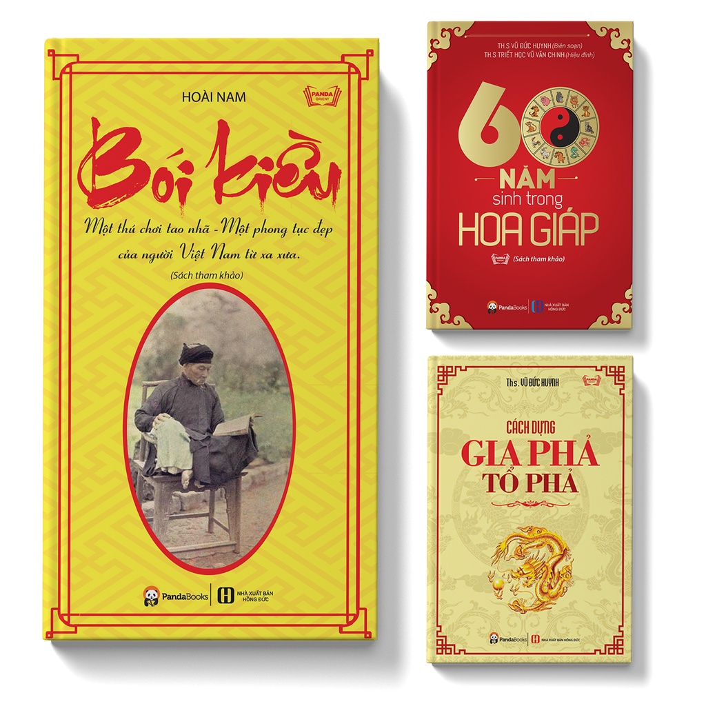 Sách Pandabooks - Combo 3 cuốn: Bói kiều; 60 năm sinh trong hoa giáp; Cách dựng gia phả tổ phả