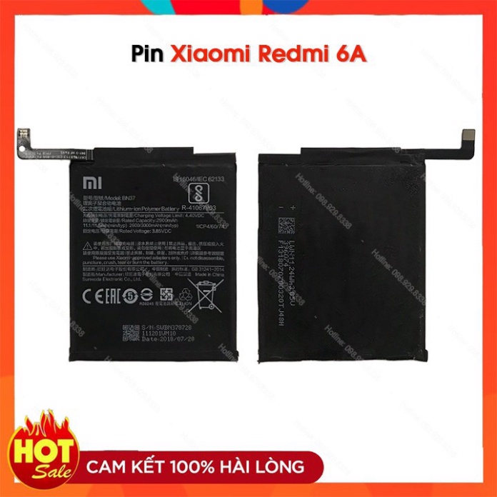Pin Điện Thoại Xiaomi Redmi 6A / BN37 Zin Tháo Máy Bảo Hành Lỗi 1 Đổi 1