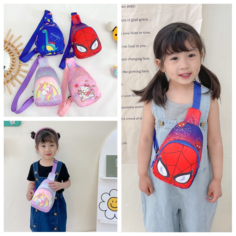 Túi đeo chéo ngực bằng nylon cho bé trai bé gái hoạt động ngoài trời