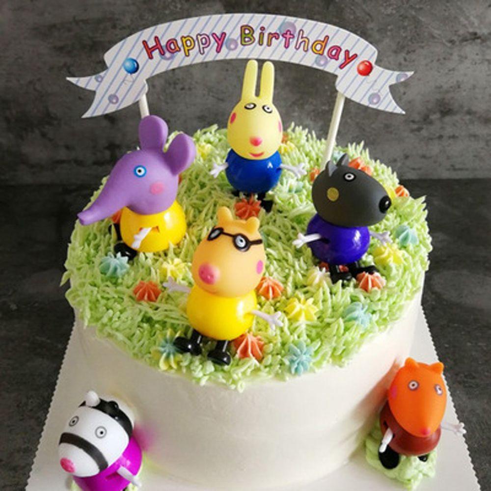 Mô Hình Chú Heo Hồng Hoạt Hình Bằng PVC Có Thể Di Chuyển Độc Đáo Trang Trí Nhà Cửa