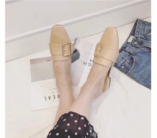 CÓ SẴN Sục da mũi vuông vintage hàng Quảng Châu