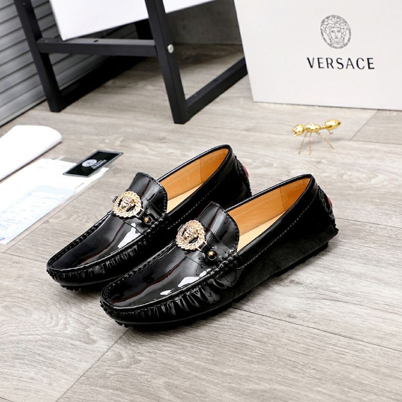 Giày lười nam VERSACE da bóng thời trang hè 2021