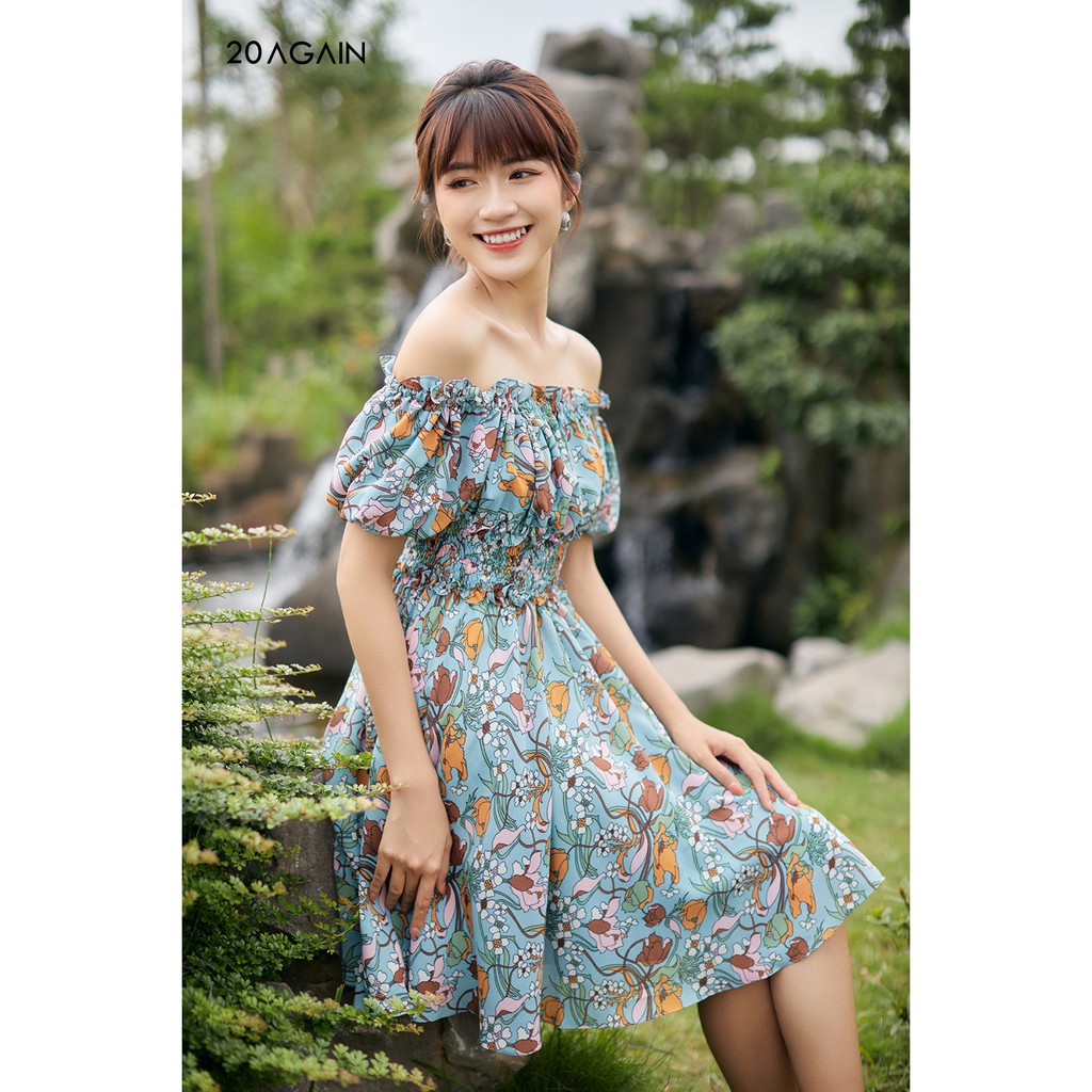 Đầm xòe chun eo 20AGAIN DEA1577 | BigBuy360 - bigbuy360.vn