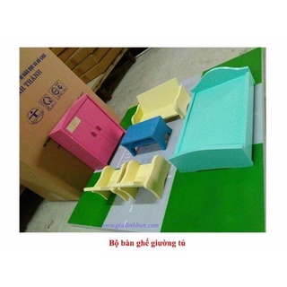 Bộ bàn ghế giường tủ đồ dùng gia đình-Đồ Chơi Giáo Dục cho Bé