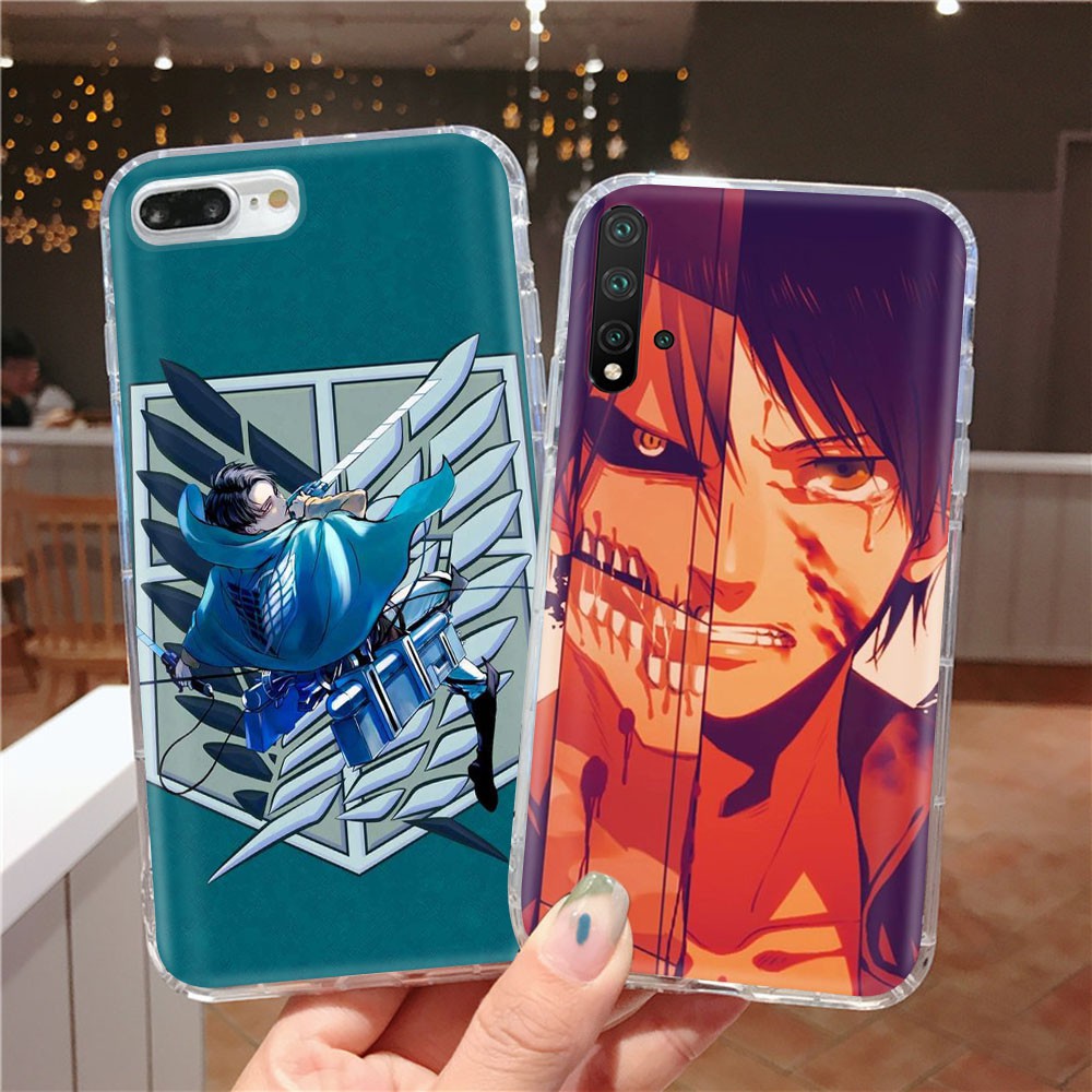 Ốp Lưng Trong Suốt In Hình Anime Attack On Titan Cho Asus Zenfone 6 6z 5 5z 3 Zoom Live L1 Rog Phone Strx Ii 7 Pro