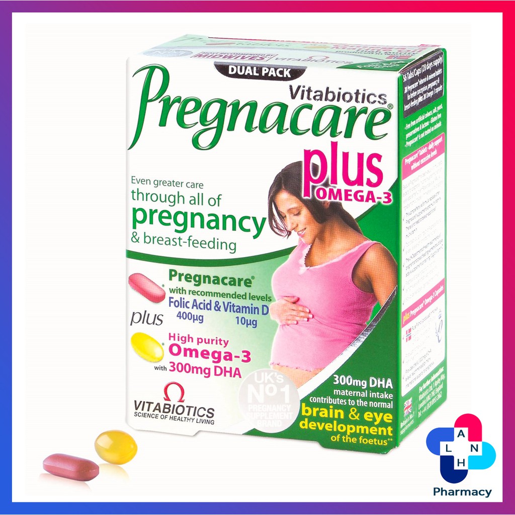 PREGNACARE PLUS OMEGA-3 (Hàng nhập khẩu) - Chăm sóc dinh dưỡng trọng vẹn thai kì.