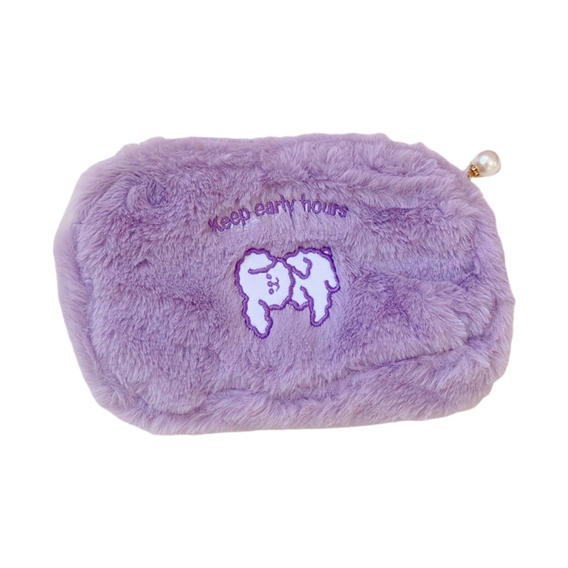 Túi Đựng Bút Hình Chú Chó Lông Xù Dễ Thương Cho Bé Gái