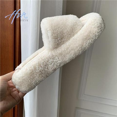 Dép bông mang ngoài trời đế dày tăng chiều cao phong cách mới thời trang 2022 cho nữ