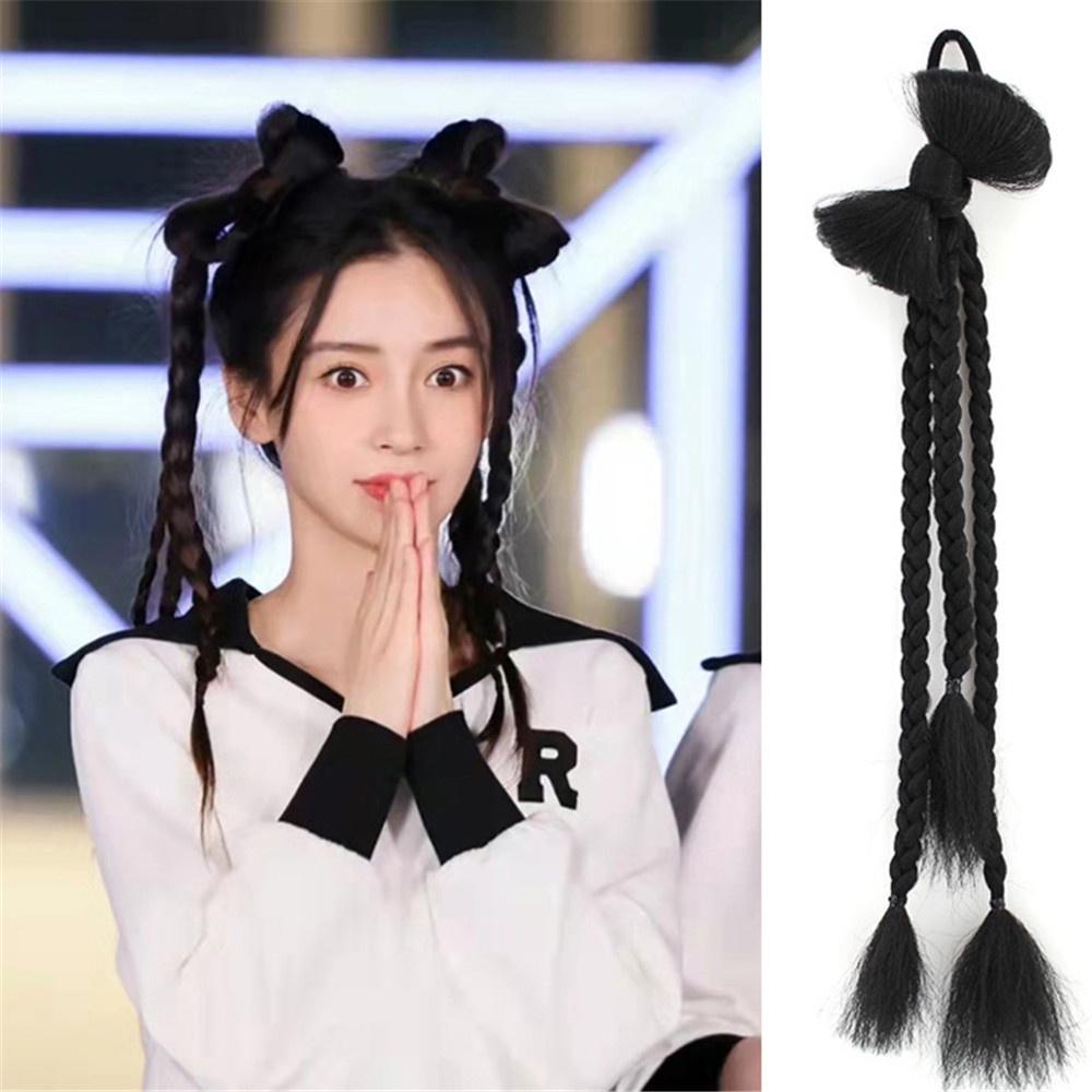 Tóc Giả Thắt Bím Đuôi Ngựa 45cm Y2k Phong Cách Hàn Quốc Cho Nữ