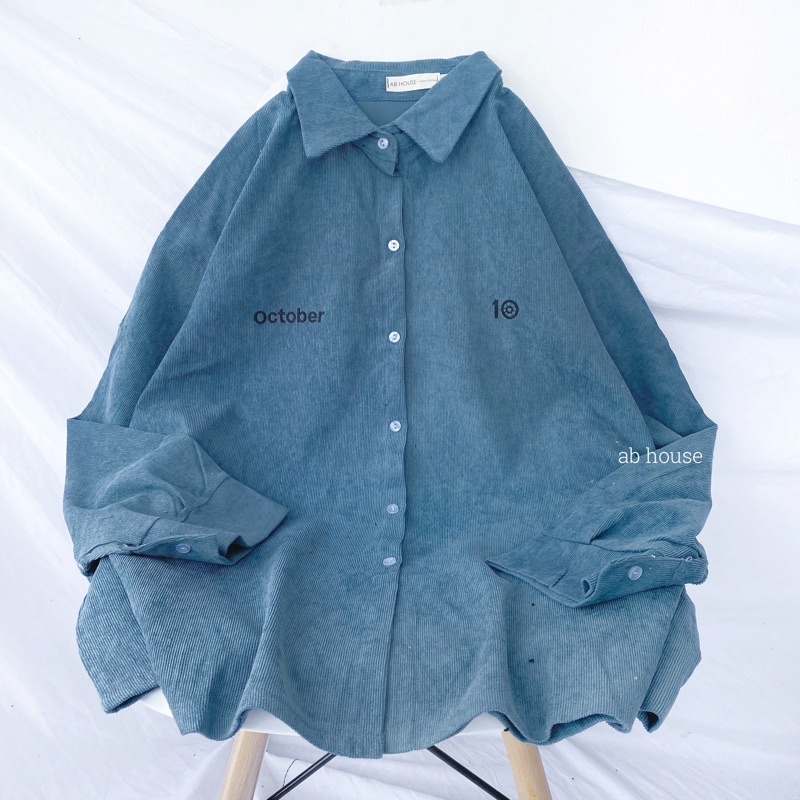 Áo Sơ Mi Nhung Form Rộng BIGSIZE YOYO Unisex Nam/Nữ (Ảnh thật /Có Sẵn) | BigBuy360 - bigbuy360.vn