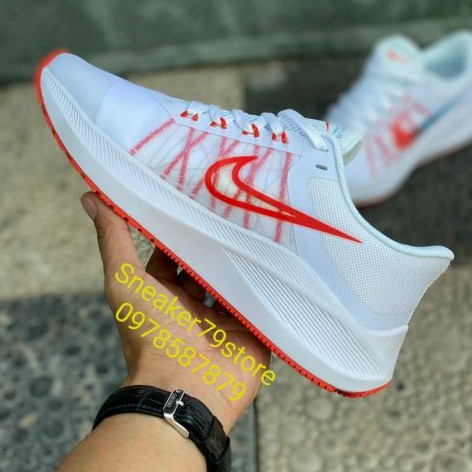 Giày Nike Running Zoom Winflo 34 (20) White/Red Nam/Nữ [Chính Hãng - FullBox]