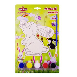[SHOPEE GIÁ RẺ] Bộ Tô Màu Gỗ Con Thỏ STAR KIDS (K201)