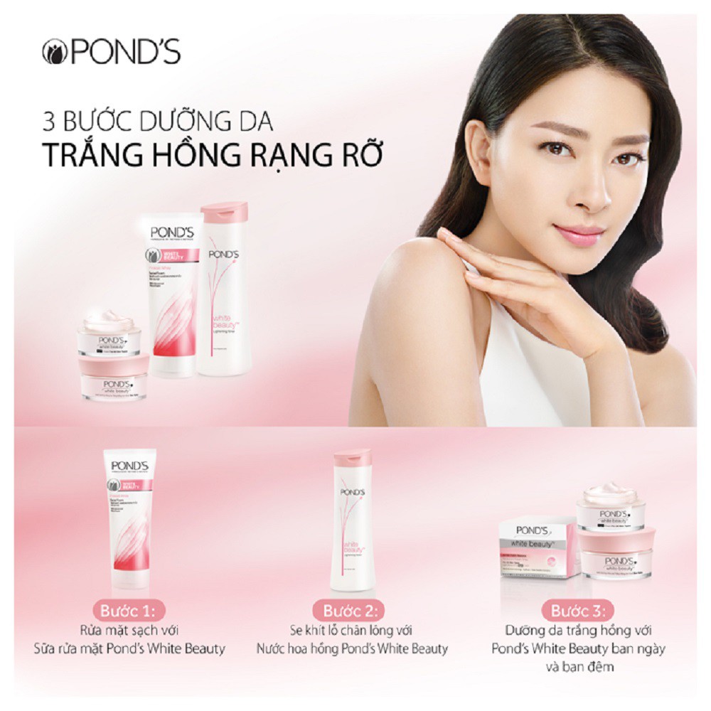 Nước hoa hồng dưỡng trắng da Ponds White Beauty Lightening Toner 150ml 100% chính hãng, tat cung cấp và bảo trợ