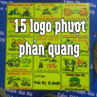 siêu combo 15 logo tem phượt phản quang