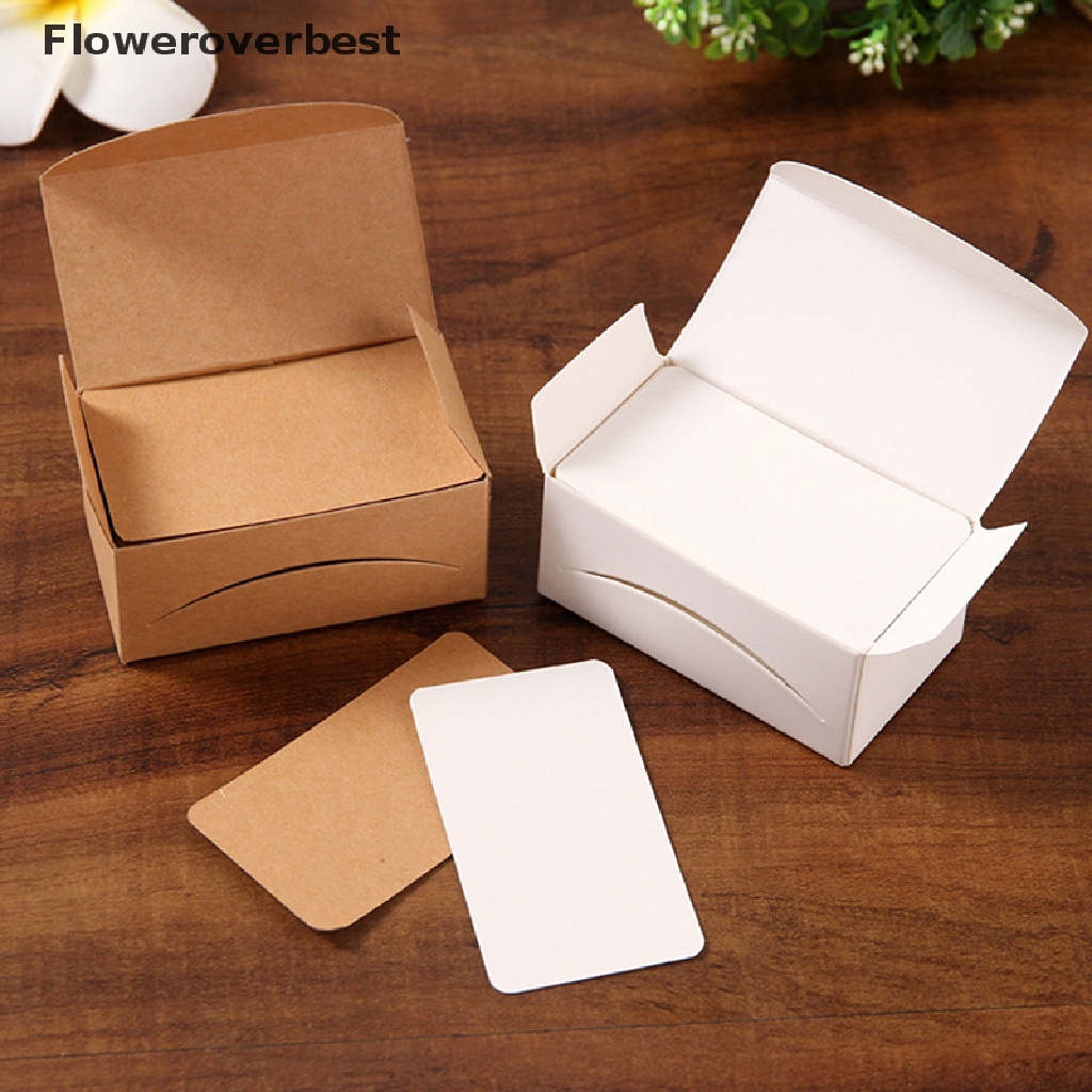Set 100 thẻ trơn kích thước 4.5*8cm dùng để ghi chú/thẻ kinh doanh