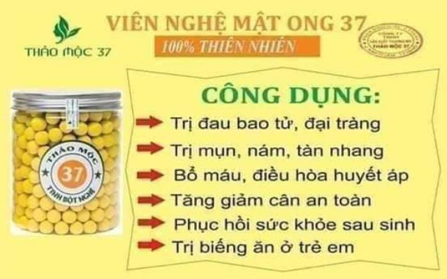 Viên Nghệ Mật Ong 37 (Tặng Cao nghệ )