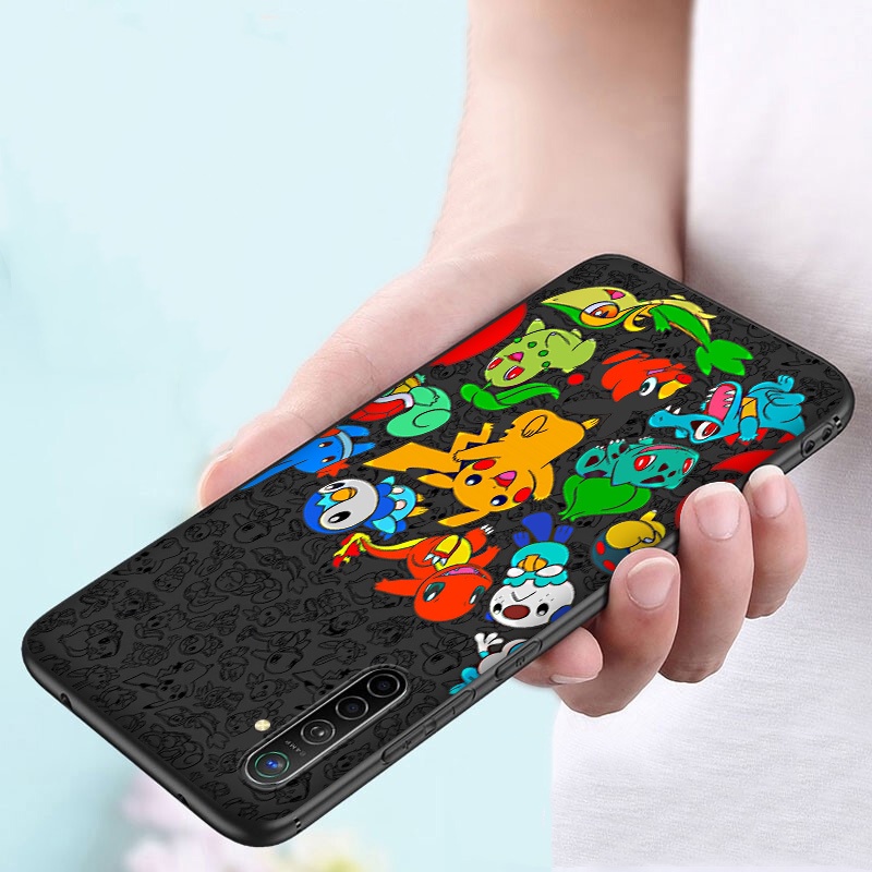 Realme 2 3 5 5i 5s 6 C2 C3 6i Q Pro TPU Soft Silicone Case Casing Cover PZ126 Pokemon