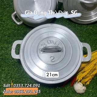 Nồi gang miên hàng cao cấp size 21cm - nấu cơm cháy siêu ngon giòn rụm