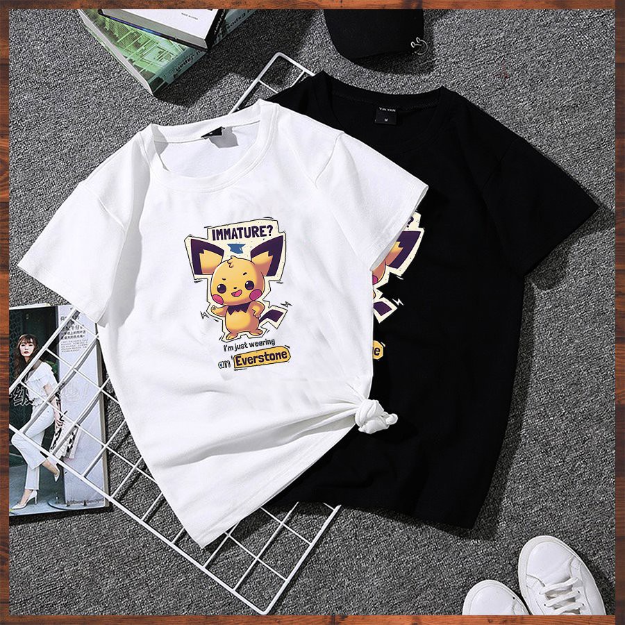 Áo thun nữ form rộng họa tiết hoạt hình vải dày mịn 20NU1109