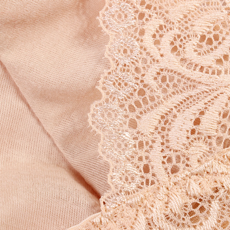 Áo Ngực Cotton Ren Chữ Y Màu Trắng/Đen Không Gọng Có Khóa Cài Dành Cho Nữ