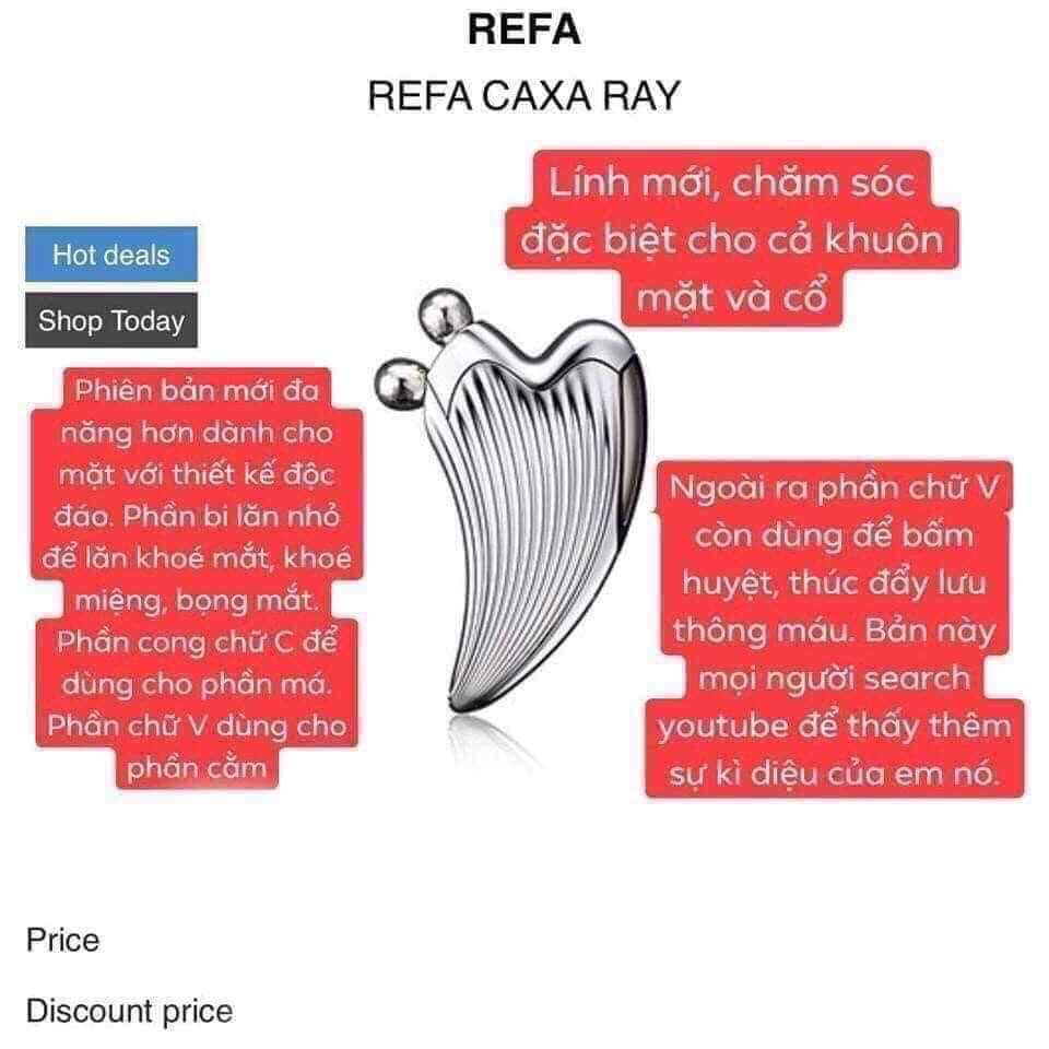 Máy Massage Nâng Cơ REFA Caxa Ray Pink| Massage, Nâng Cơ, Bấm Huyệt, Hàng Nhật