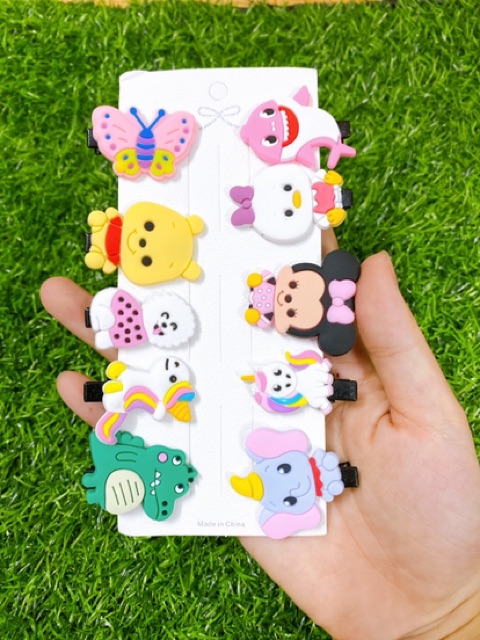 Sét 10 Kẹp Tóc Cho Bé xinh xắn phong cách Hàn Quốc