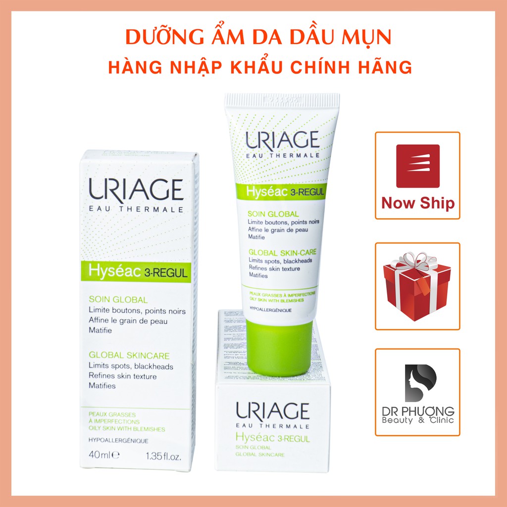 Kem dưỡng giảm mụn Uriage Hyseac 3 Regul Soin Global (40ml)