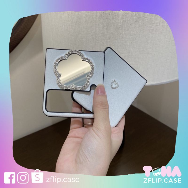 [HÀNGSẴN] Ốp lưng Samsung Z Flip 3 mặt gương xinh xắn sang chảnh (ảnh thật tự chụp)