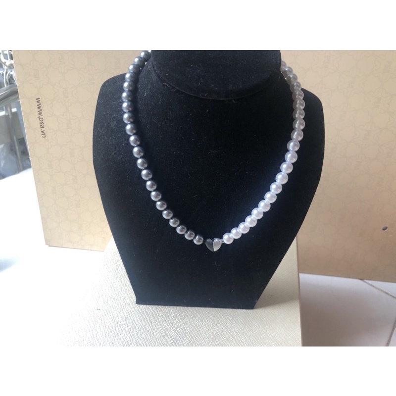 Vòng cổ khoá hình tim hạt Đài Loan (40cm - 45cm)