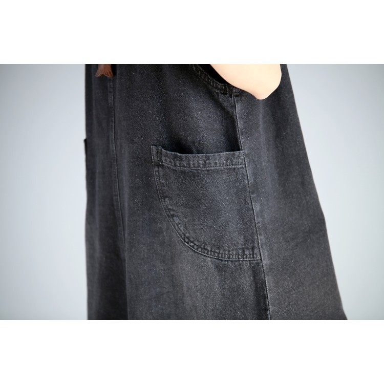 [ORDER] Váy đầm denim jean dáng yếm bigsize (fit đến 80kg) (V004)