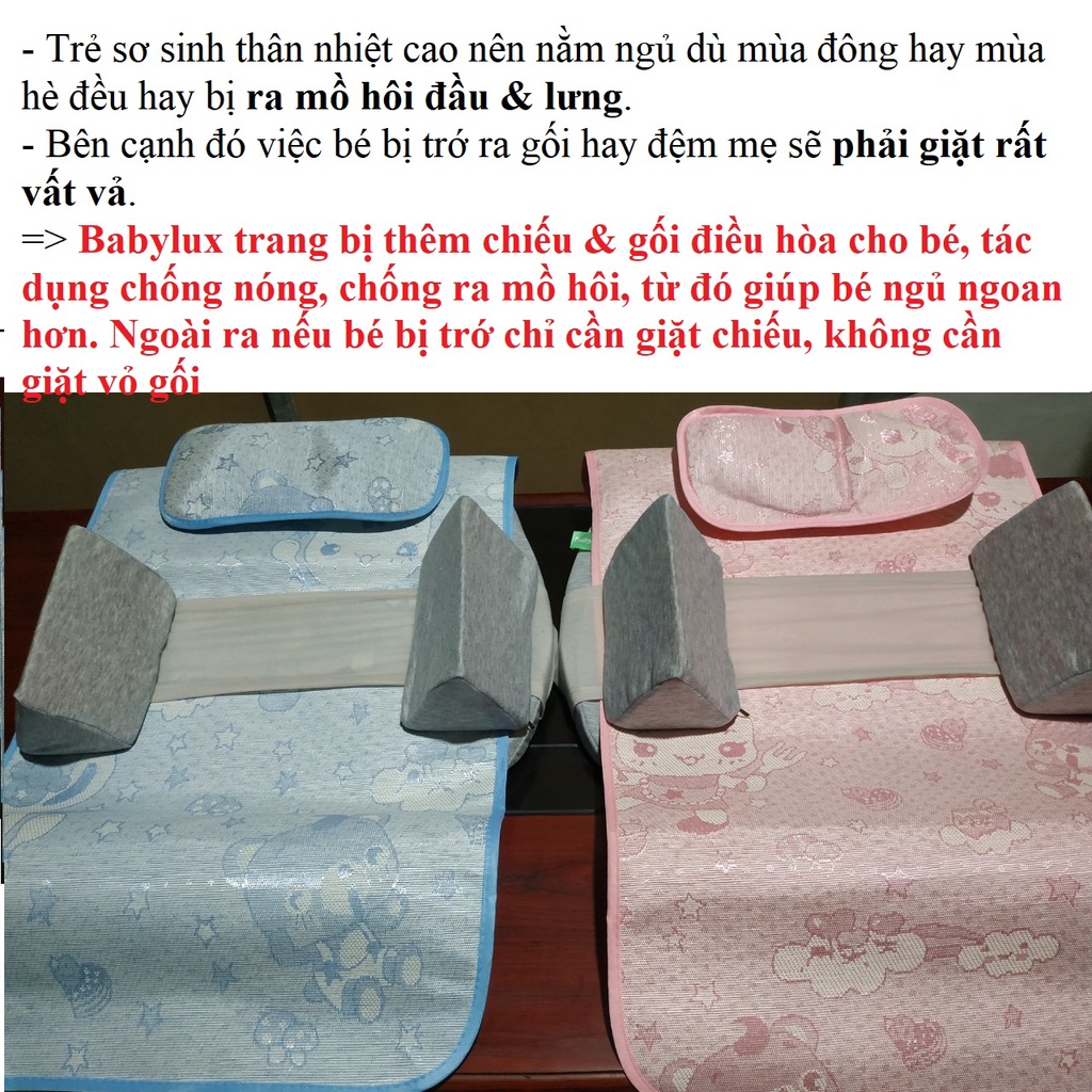 [KHÔNG ƯNG CÓ THỂ TRẢ LẠI] Gối cao su non chống trào ngược 15 độ Babylux