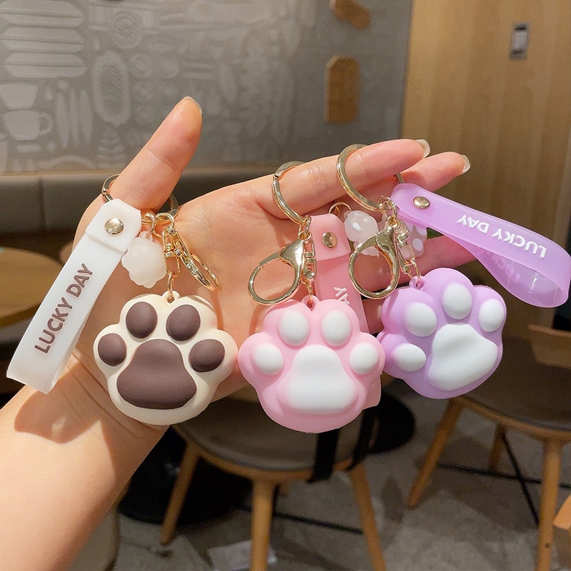 Hoạt Hình Móc Khóa Hình Chân Mèo Đáng Yêu