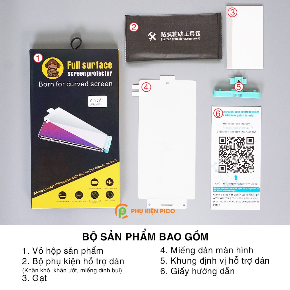 Dán màn hình Samsung Note 20 Ultra full màn trong suốt chính hãng Moxiao Xing - Dán dẻo Samsung Galaxy Note 20 Ultra