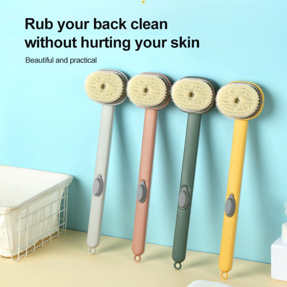 Bàn Chải Chà Lưng Massage Tẩy Tế Bào Chết Toàn Thân Tay Cầm Dài Bằng Lông Mềm Mại