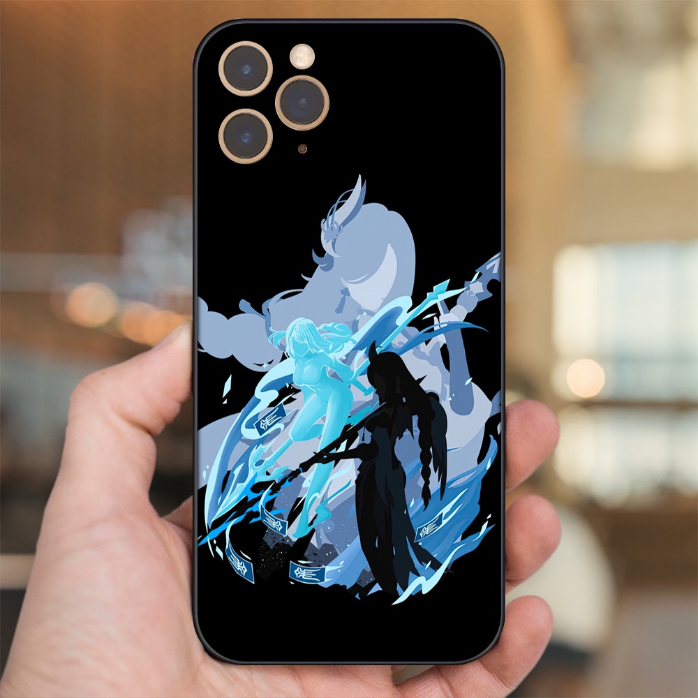 Ốp lưng iPhone 11 Pro dẻo đen cạnh vuông in hình Shenhe Genshin Impact