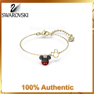 SWAROVSKI CHARMS Vòng Tay Nữ Mặt Hình Chuột Mickey / Minnie Xinh Xắn