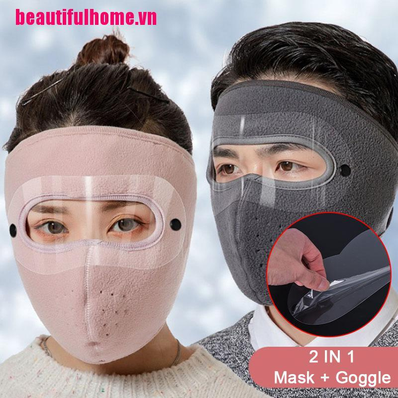 Khẩu Trang Bảo Vệ Giữ Ấm Mùa Đông Có Thể Tháo Rời