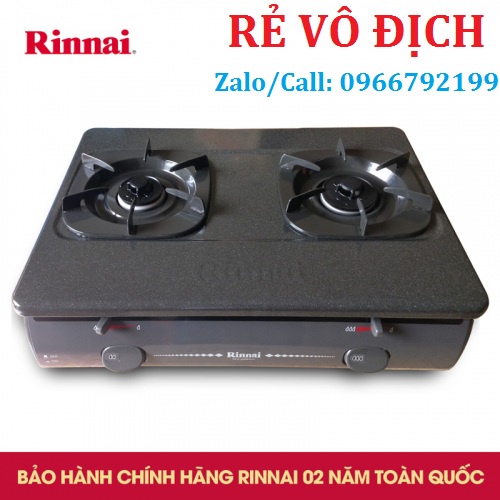 Bếp gas đôi Rinnai RV-4680G ✅ Đánh lửa IC , Cảm ứng ngắt gas tự động, Bảo Hành 2 Năm
