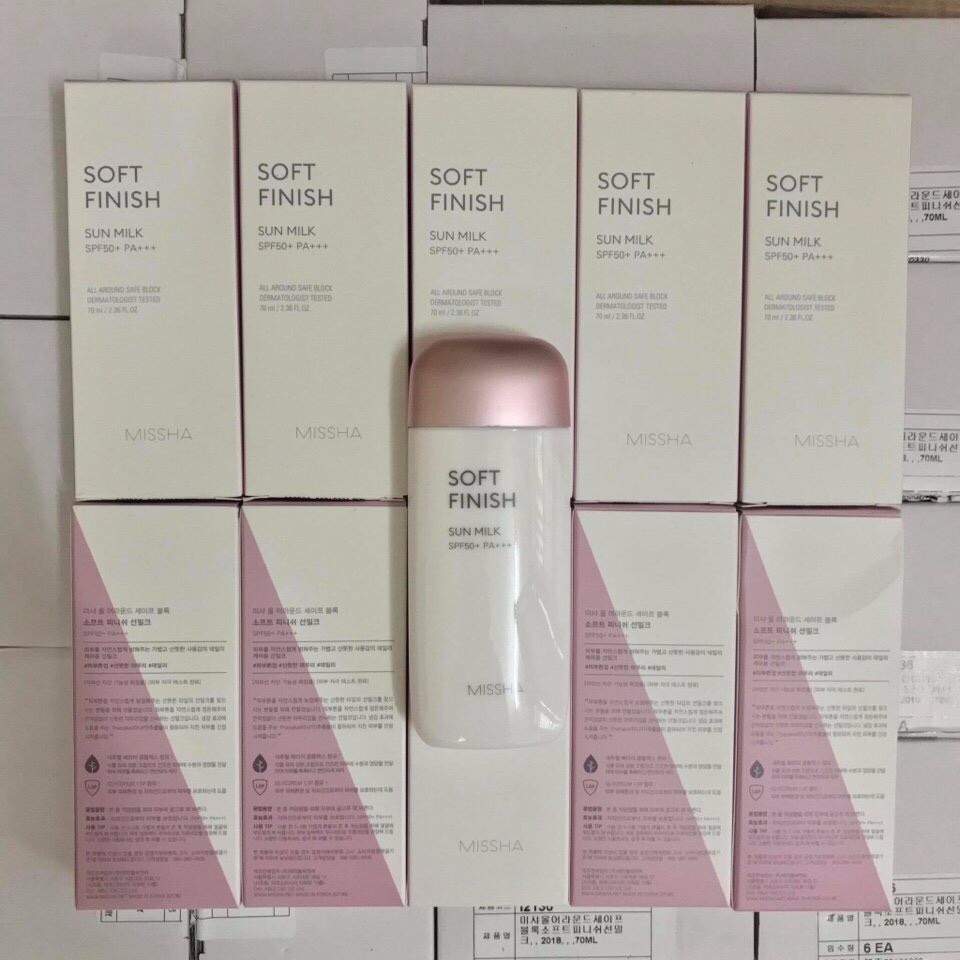 ( Mẫu mới 2018)Kem chống nắng Missha Soft Finish Sunmilk spf50+ PA+++ 70ml